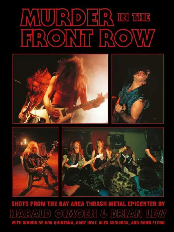 MURDER IN THE FRONT ROW Thrash Metal Photo Book Cover