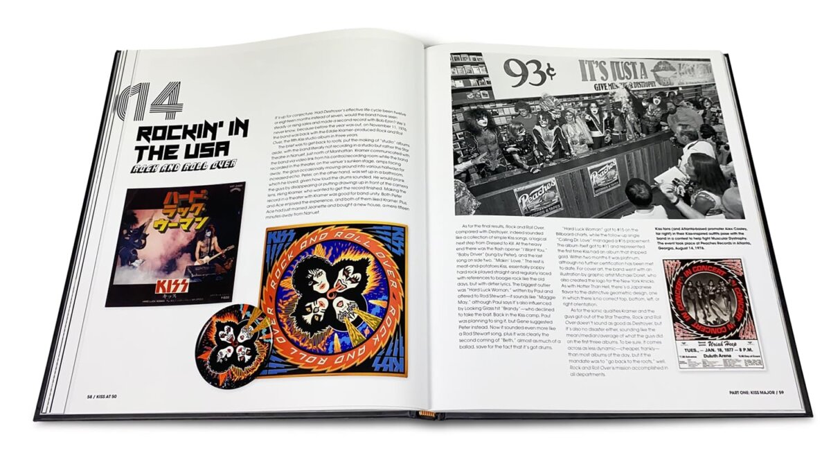 Kiss at 50 deluxe color hardcover photo and memorabilia book sample pages