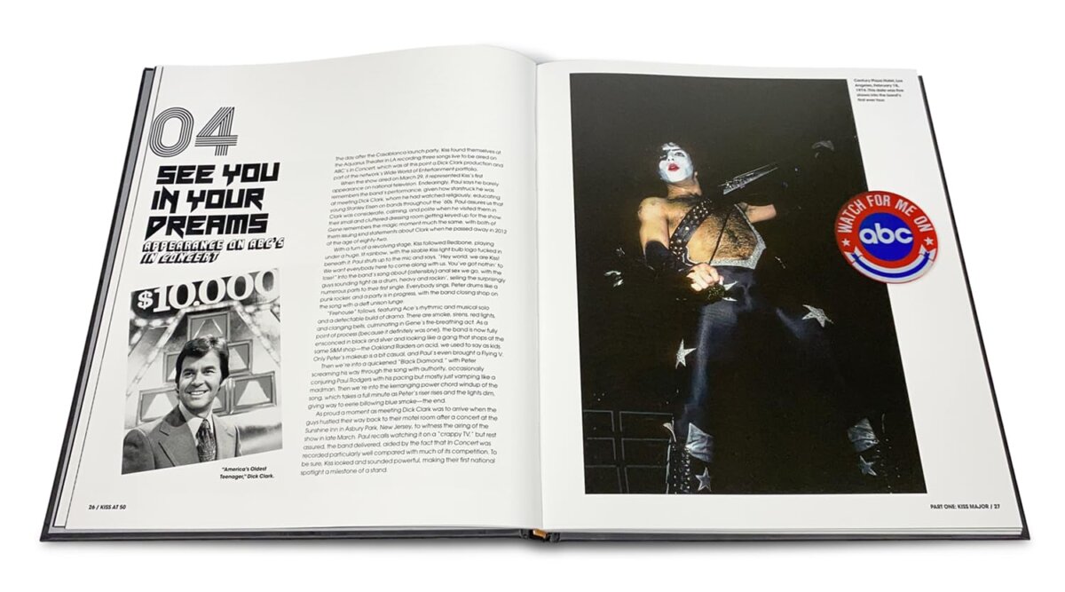 Kiss at 50 deluxe color hardcover photo and memorabilia book sample pages
