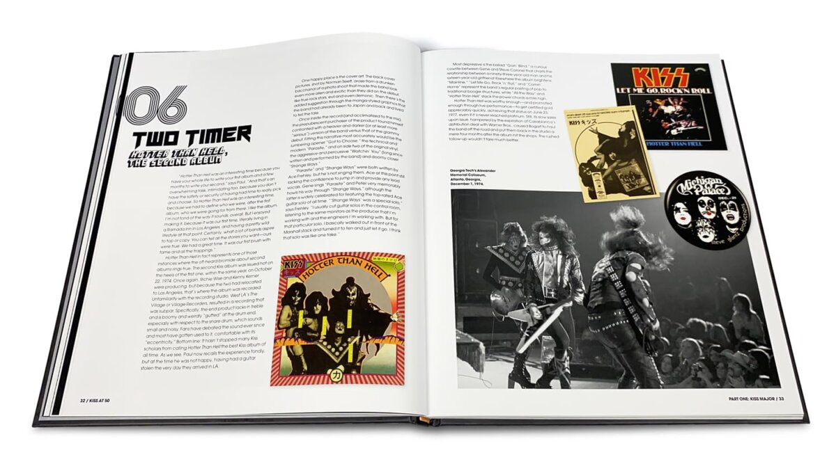 Kiss at 50 deluxe color hardcover photo and memorabilia book sample pages