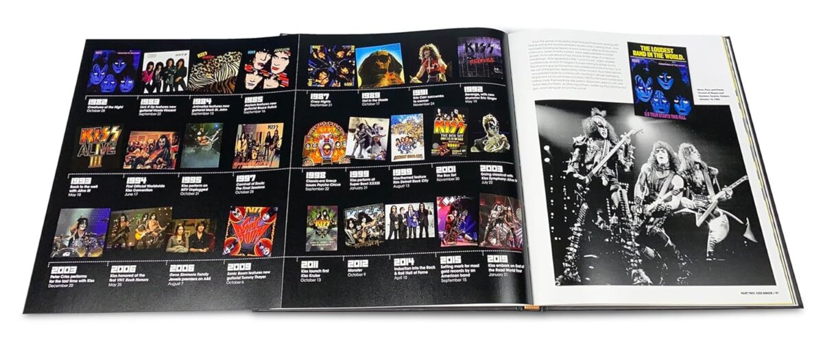 Kiss at 50 deluxe color hardcover photo and memorabilia book sample pages