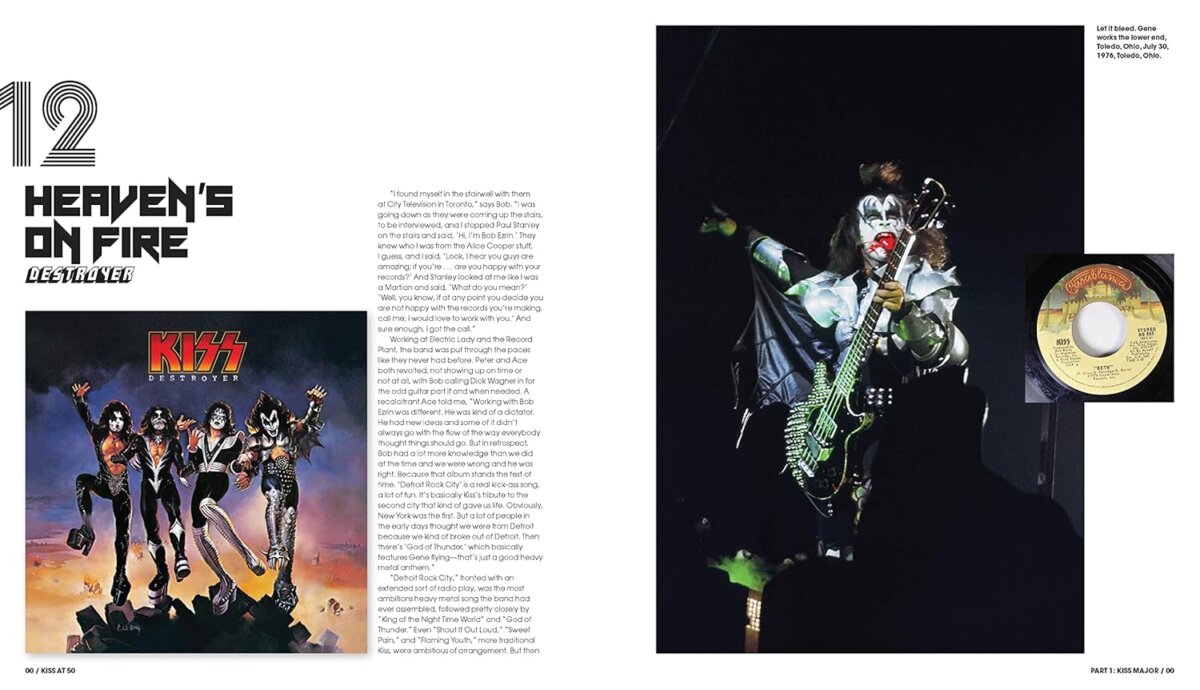 Kiss at 50 deluxe color hardcover photo and memorabilia book sample pages