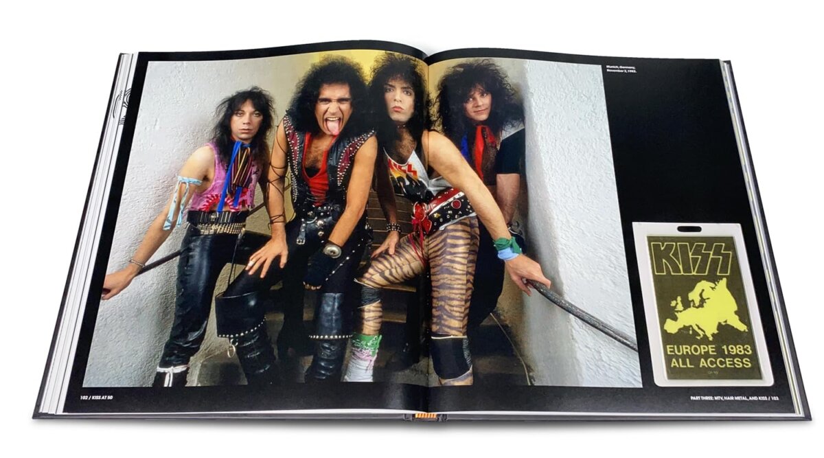 Kiss at 50 deluxe color hardcover photo and memorabilia book sample pages
