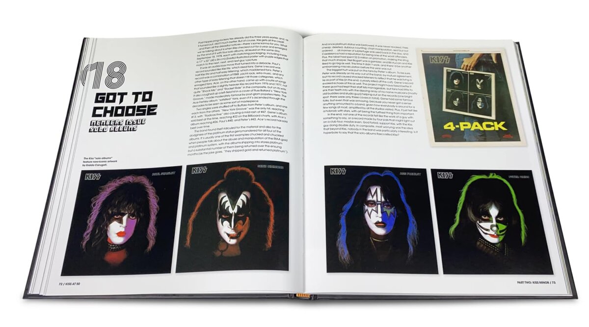 Kiss at 50 deluxe color hardcover photo and memorabilia book sample pages
